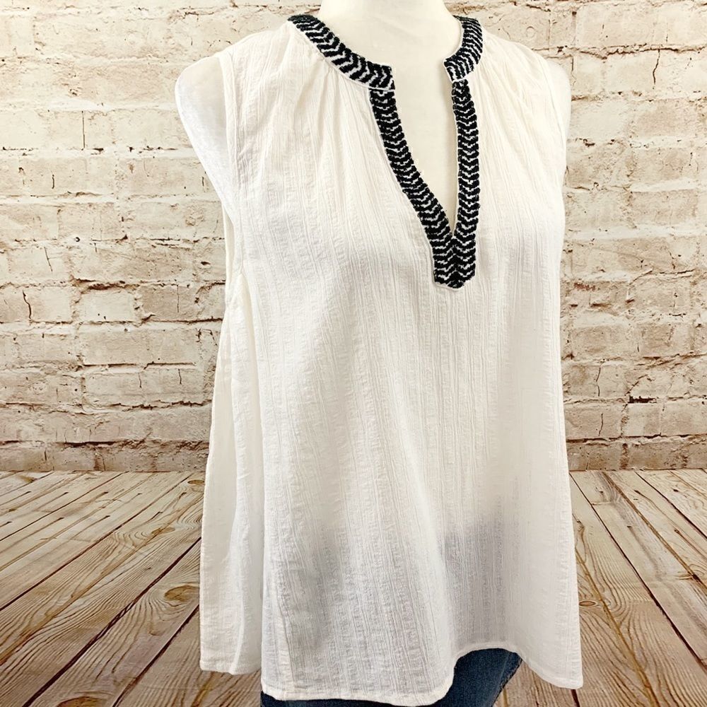Scotch & Soda beach holiday gauze embroidered top